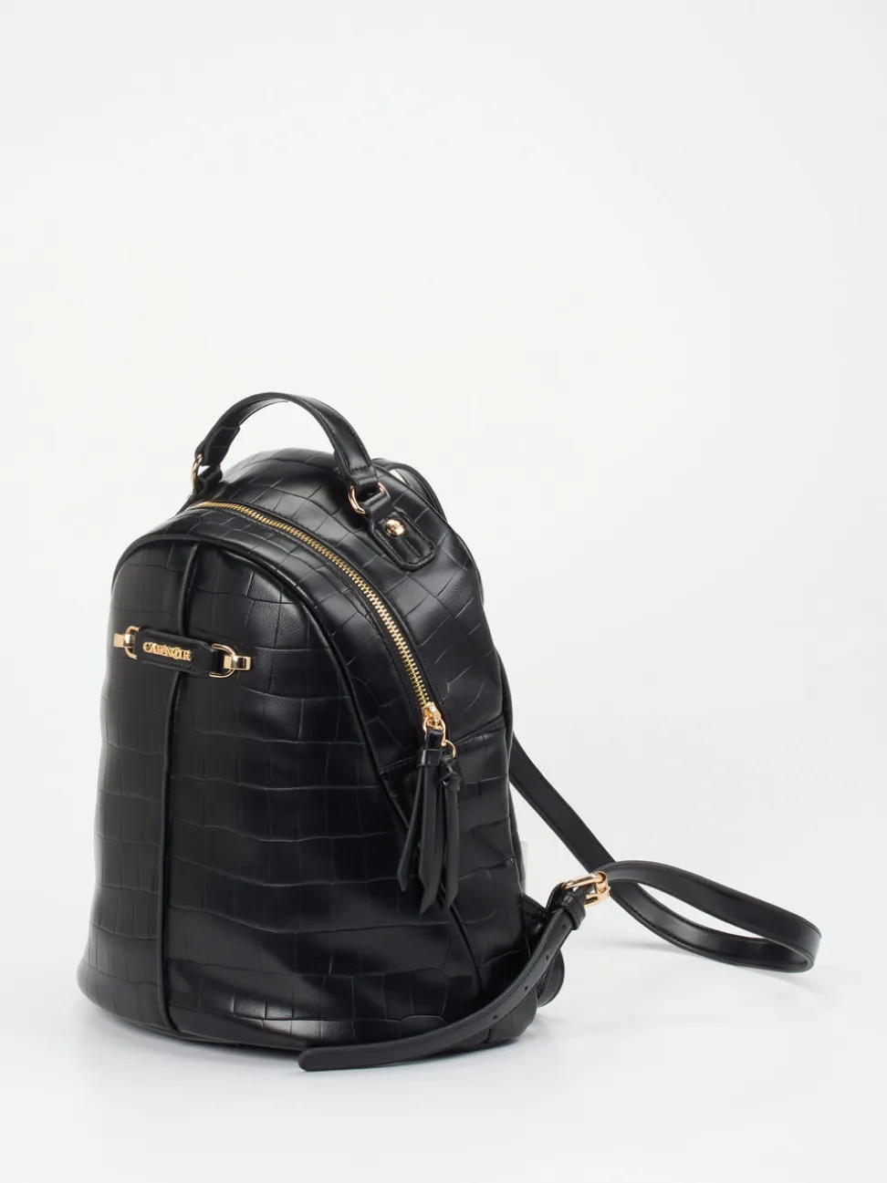 CAFèNOIR – Mini-Rucksack aus Synthetik mit Kroko-Prägung