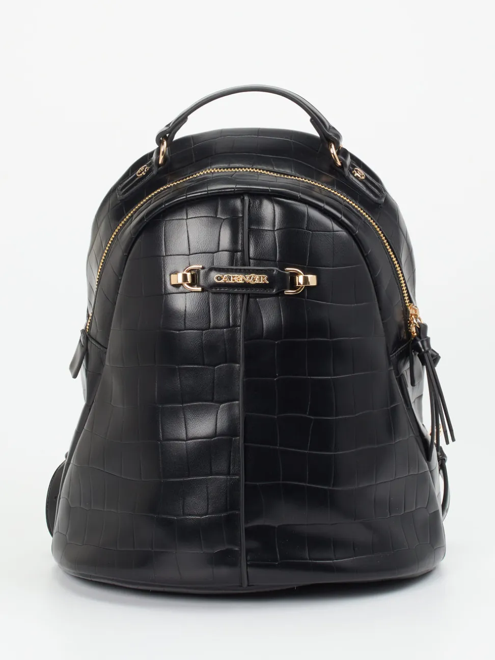 CAFèNOIR – Mini-Rucksack aus Synthetik mit Kroko-Prägung