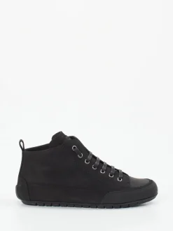 Candice Cooper – Mid-Top-Sneaker aus Nubukleder Schwarz