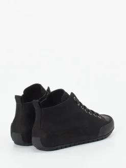 Candice Cooper – Mid-Top-Sneaker aus Nubukleder Schwarz
