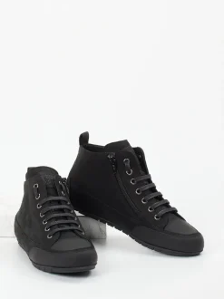 Candice Cooper – Mid-Top-Sneaker aus Nubukleder Schwarz