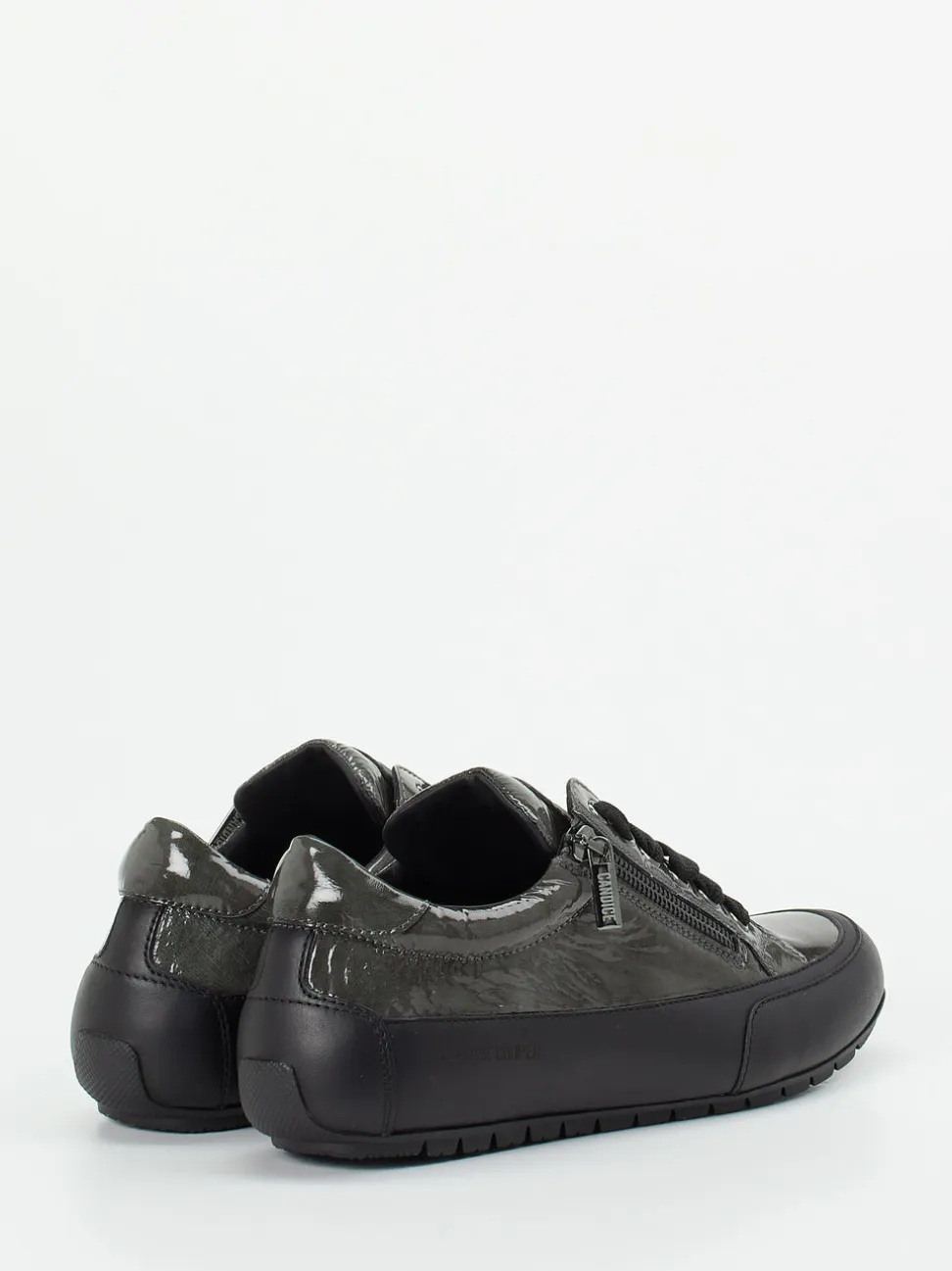 Candice Cooper – Sneaker aus Lackleder in Anthrazitgrau