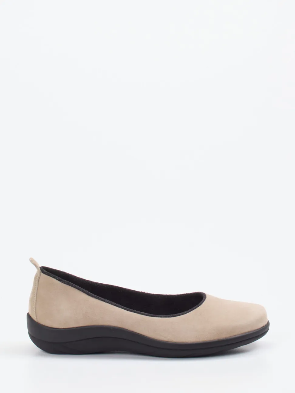 Christian Dietz – Komfort-Ballerinas aus Veloursleder beige