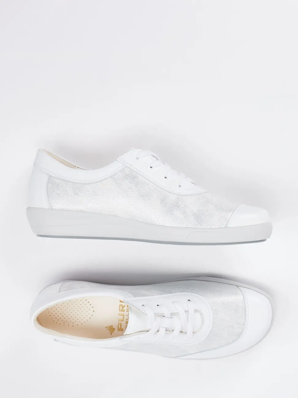 Christian Dietz – Komfort-Sneaker aus Stretchleder Offwhite
