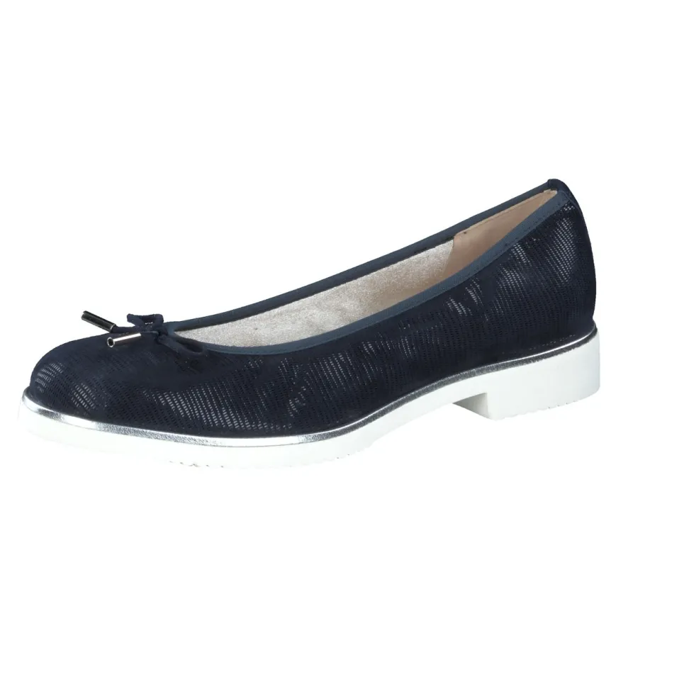 Cinzia Valle – Ballerinas aus geprägtem Leder Blau