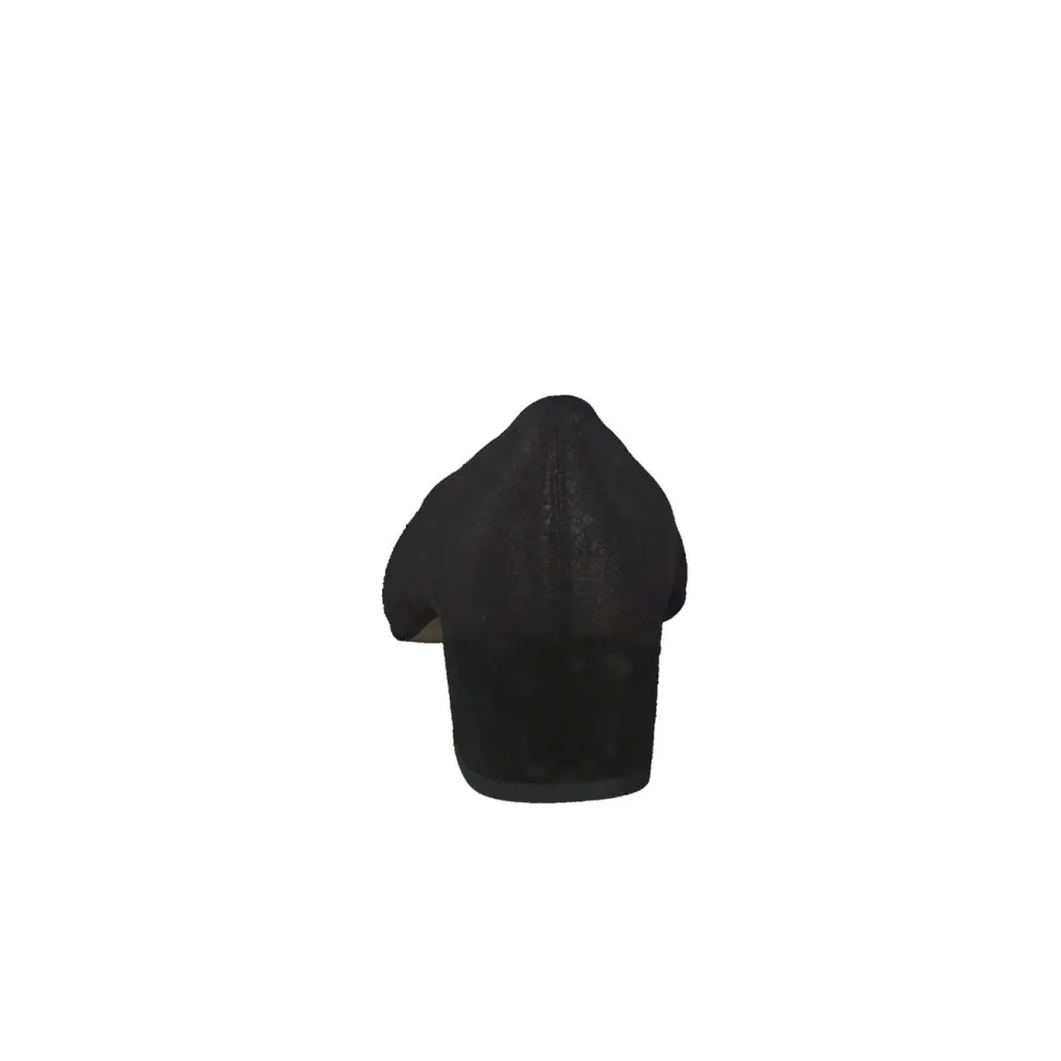 Cinzia Valle – Blockabsatz-Pumps aus Veloursleder schwarz