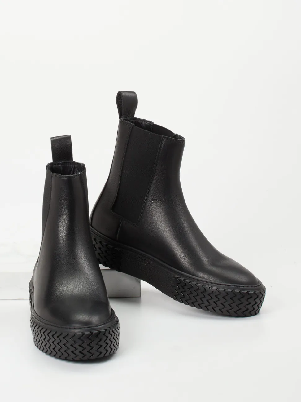 Copenhagen – Chelsea Boots aus Leder in Schwarz