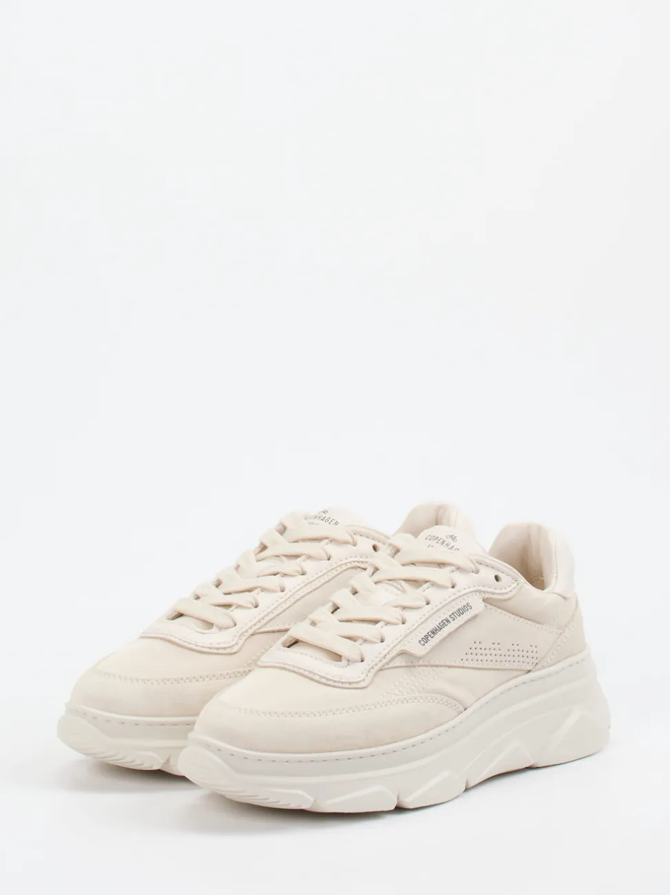 Copenhagen – Chunky Sneaker aus Veloursleder Beige