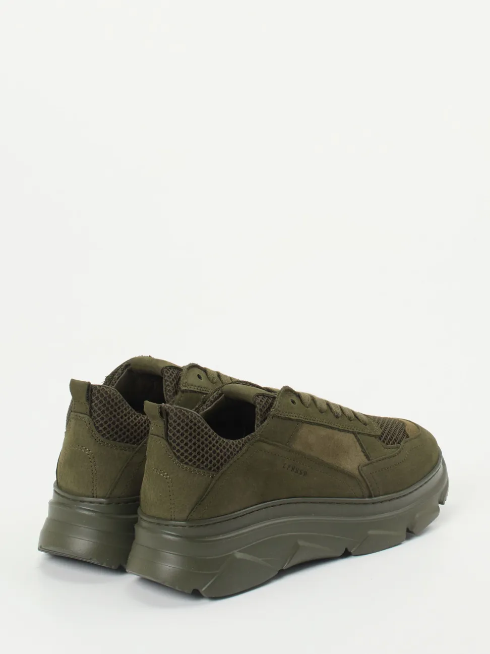 Copenhagen – Chunky Sneaker aus Nubukleder olivgrün
