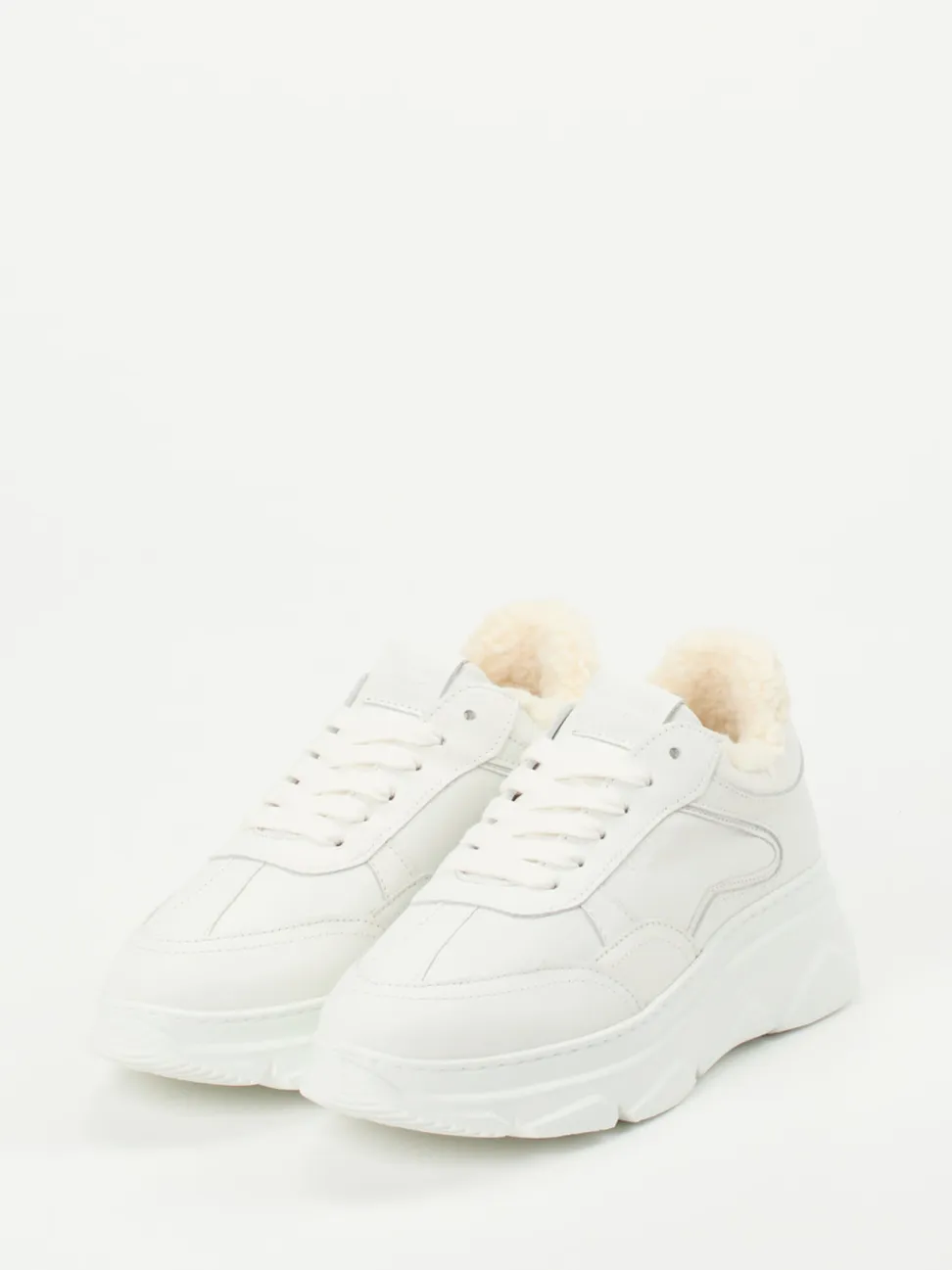 Copenhagen – Chunky-Sneaker aus Kalbleder Weiß