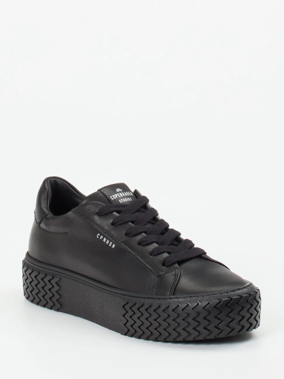 Copenhagen – Plateau-Sneaker aus Nubukleder Schwarz