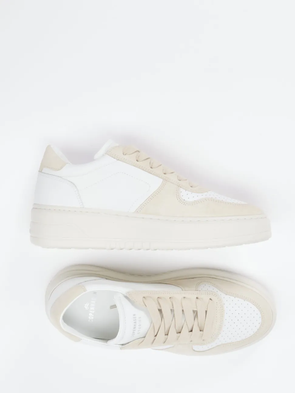 Copenhagen – Sneaker aus Kalbleder und Veloursleder Beige