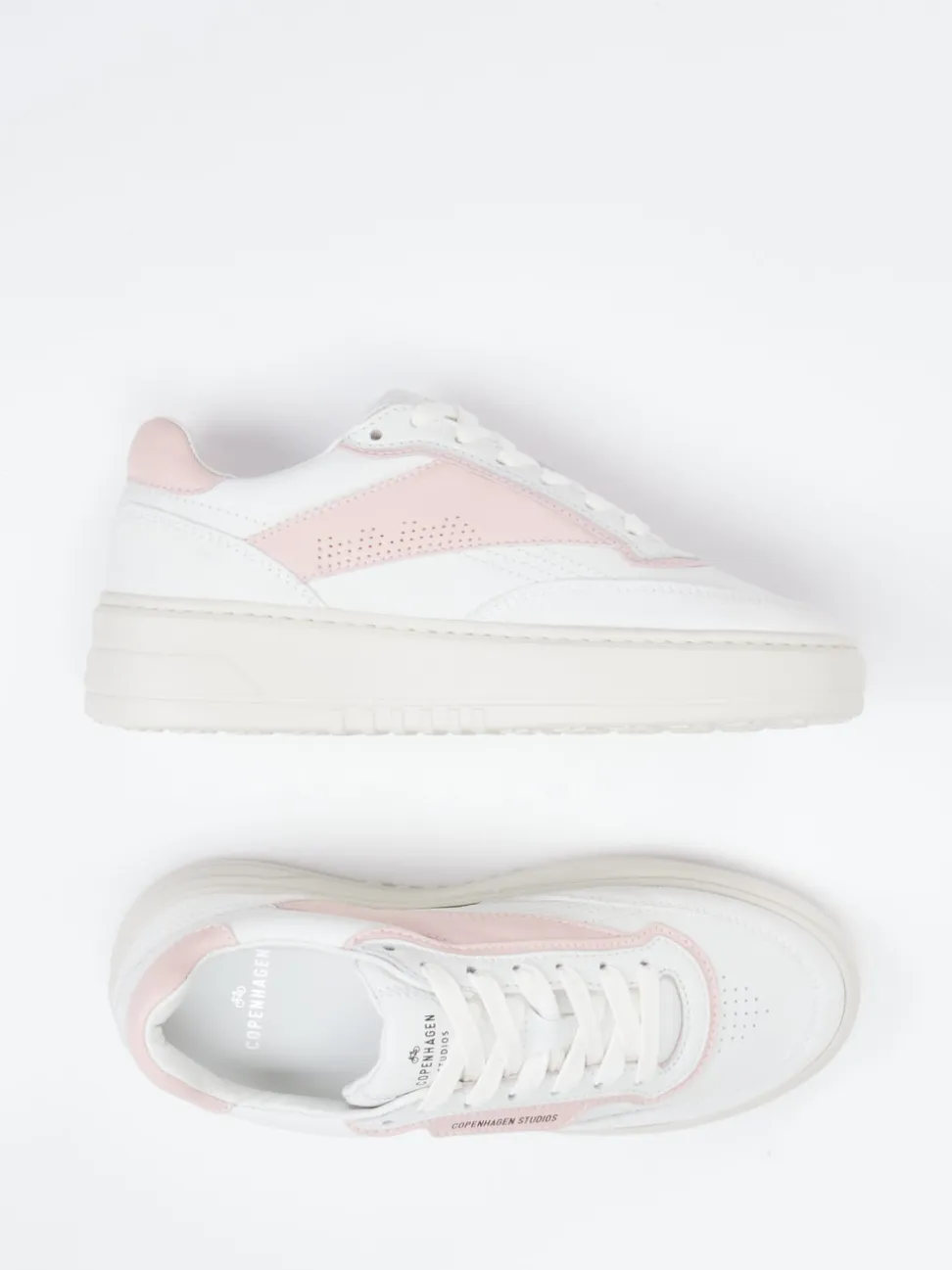 Copenhagen – Sneaker aus Kalbleder und Veloursleder Off-White