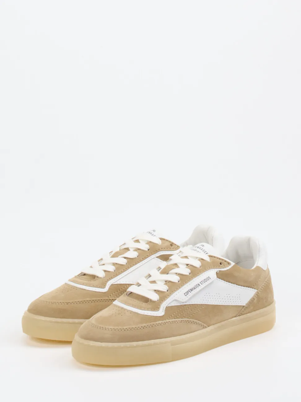 Copenhagen – Sneaker aus Veloursleder Sandbeige