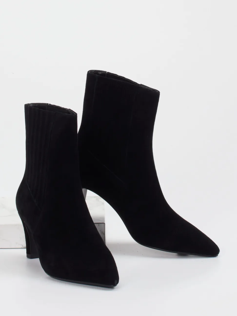 Di Lauro – Ankle Boots aus Veloursleder schwarz