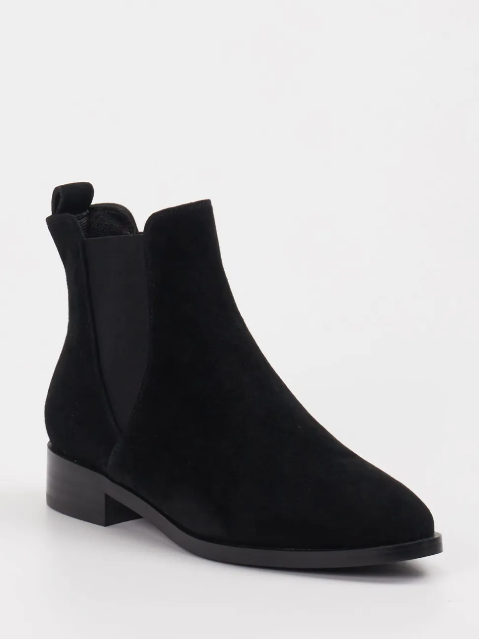 Di Lauro – Chelsea Boots aus Veloursleder schwarz