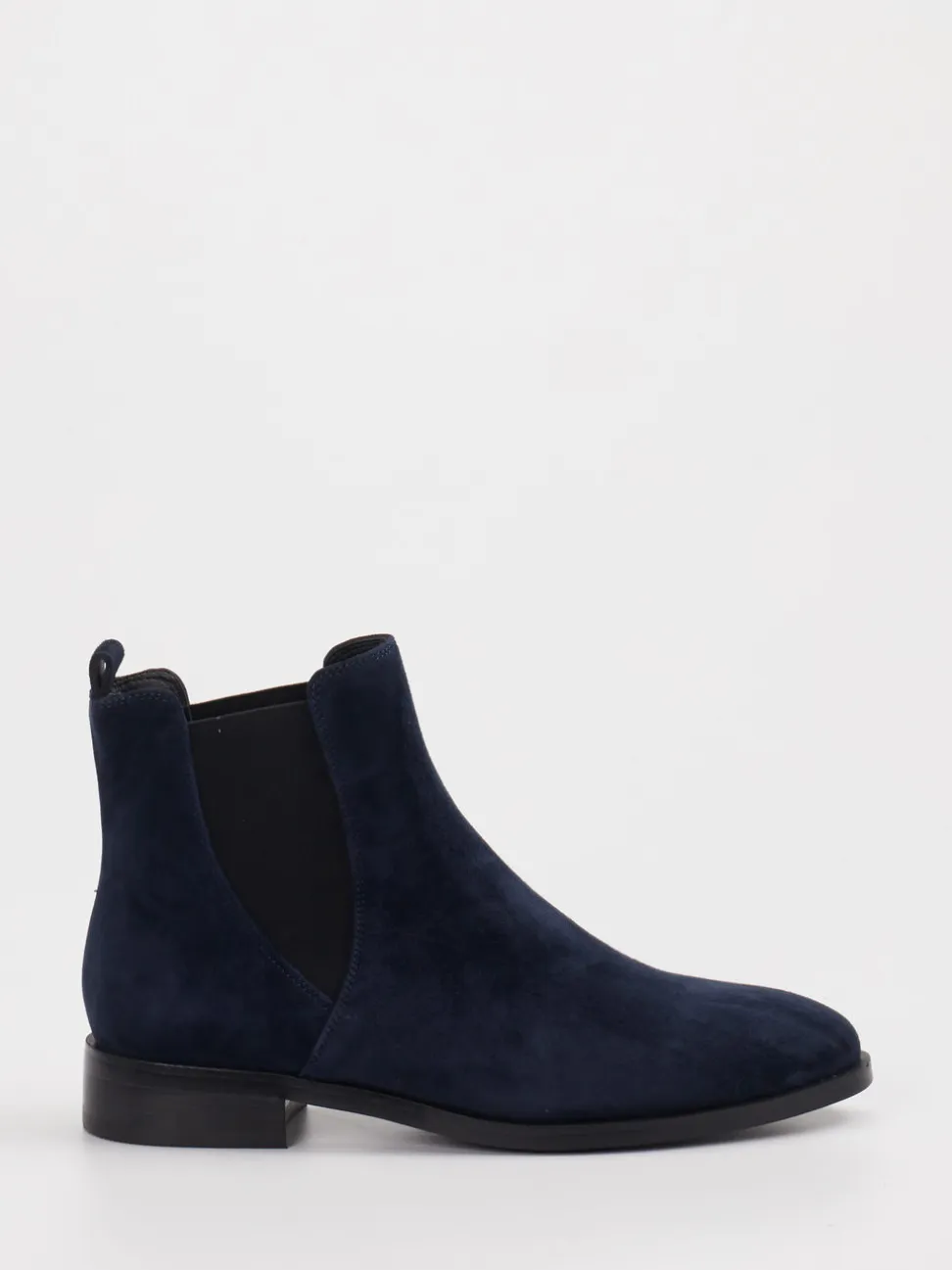 Di Lauro – Chelsea Boots aus Veloursleder Dunkelblau