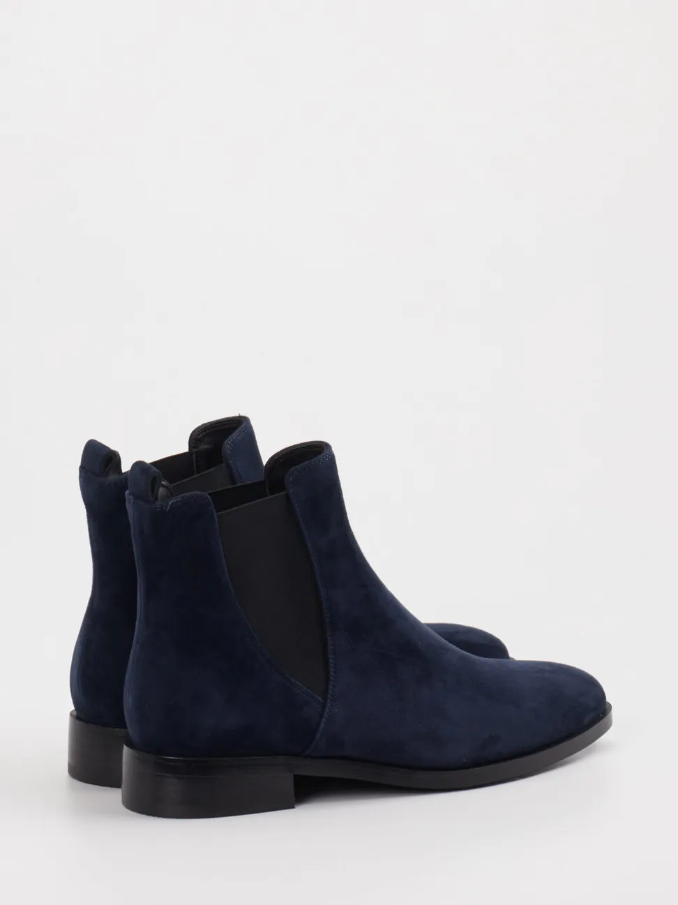 Di Lauro – Chelsea Boots aus Veloursleder Dunkelblau