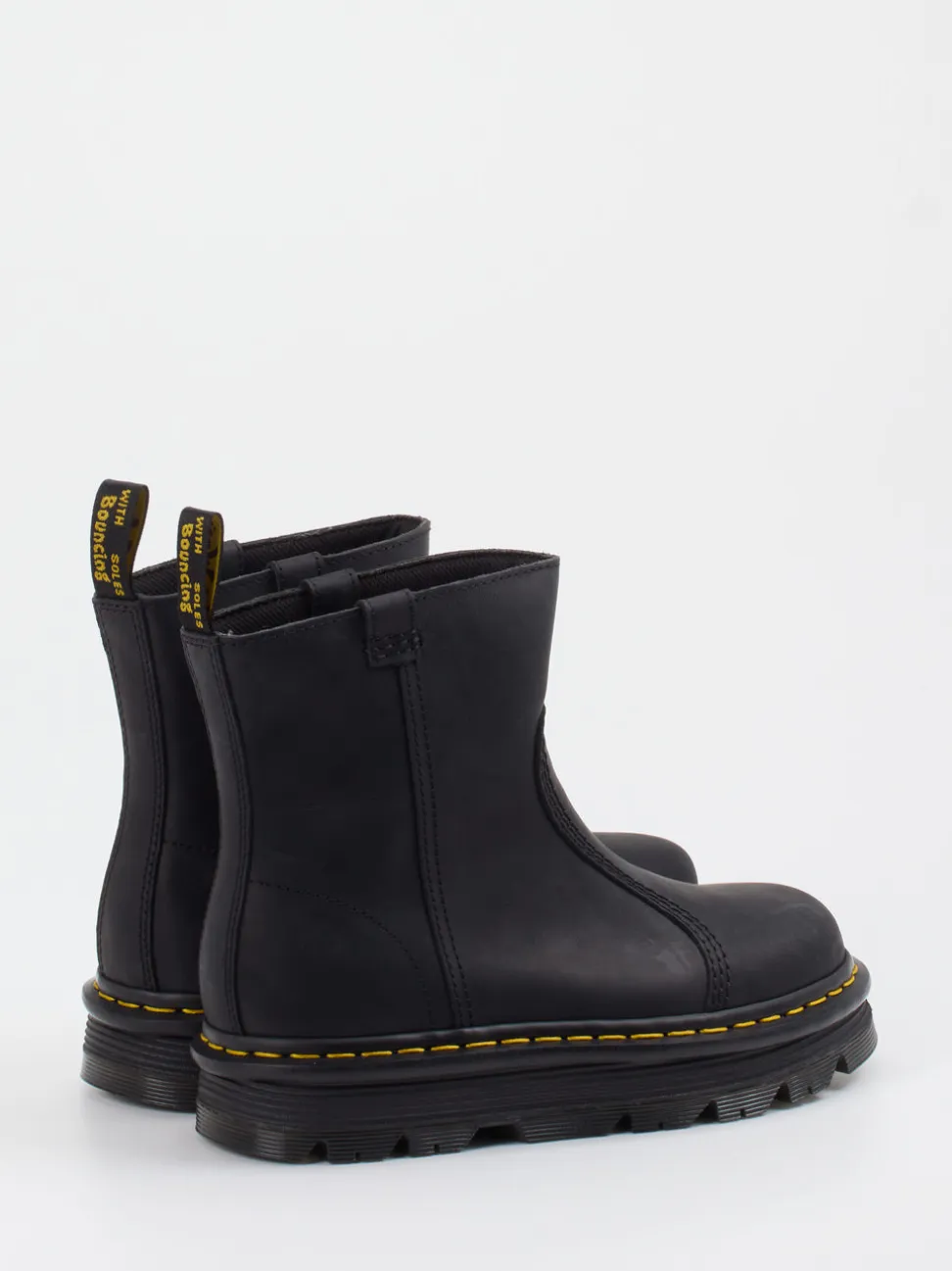 Dr. Martens – Chunky-Stiefeletten aus Glattleder Schwarz