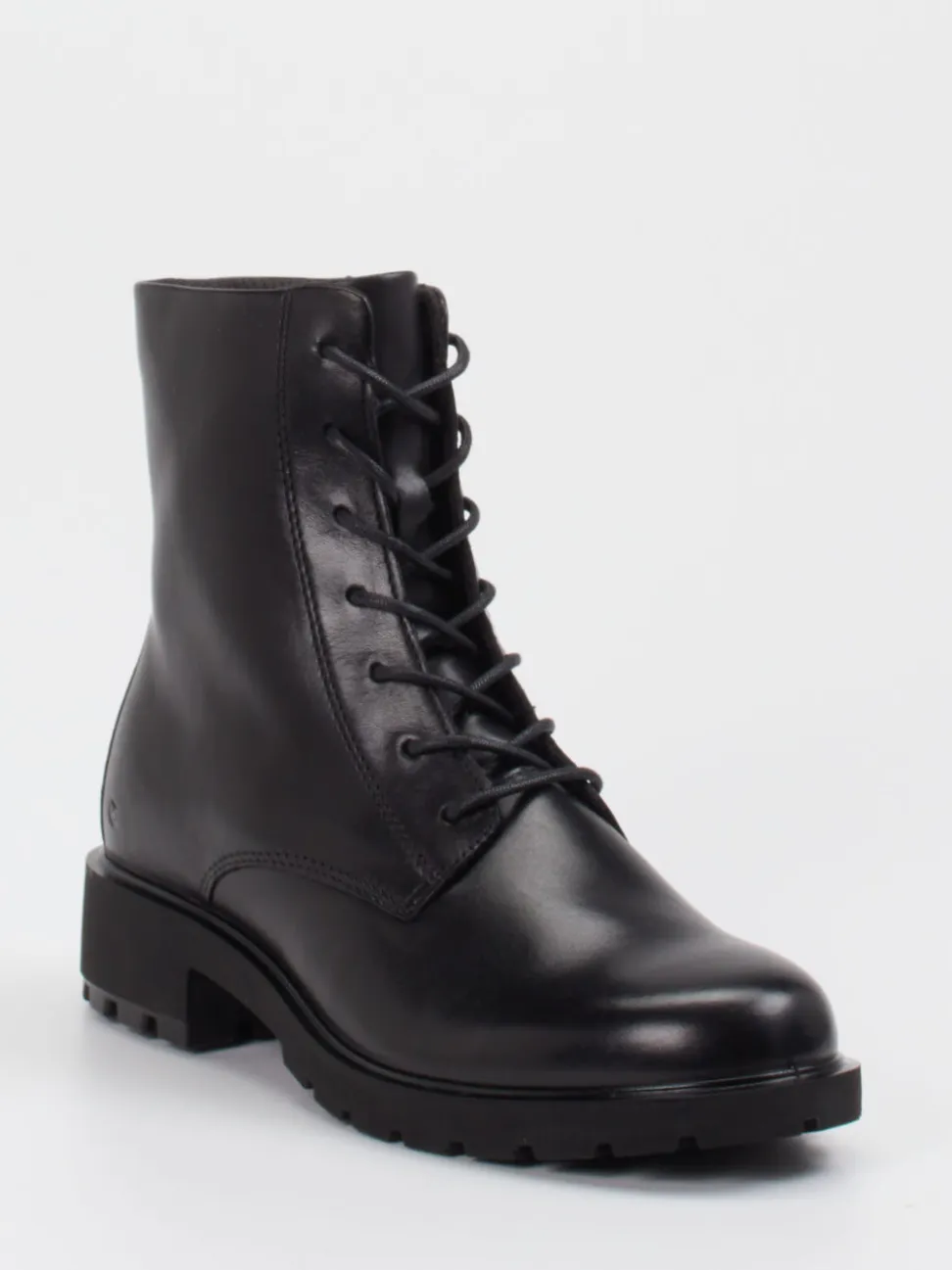 Ecco – Schnürboots aus Kalbleder Schwarz