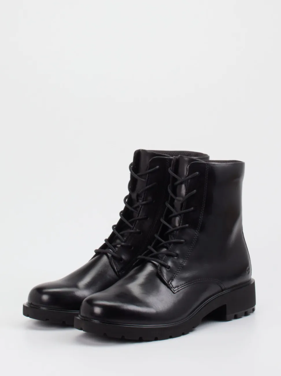 Ecco – Schnürboots aus Kalbleder Schwarz