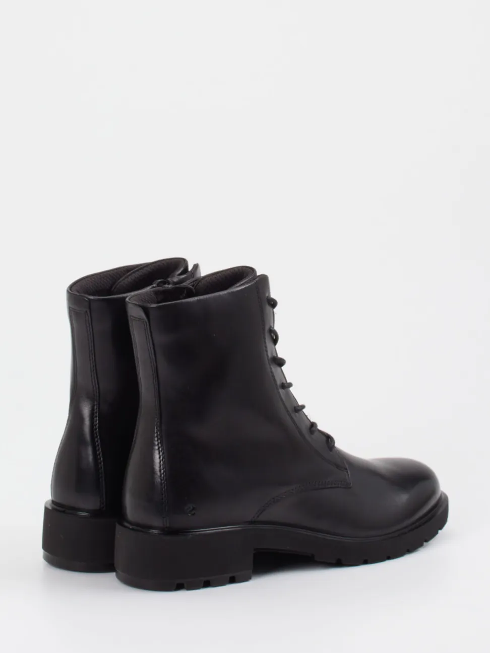 Ecco – Schnürboots aus Kalbleder Schwarz