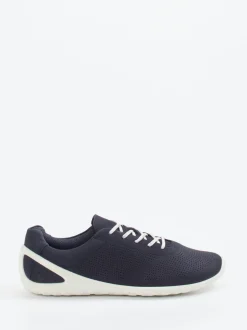 Ecco – Sneaker aus Nubukleder in Dunkelblau