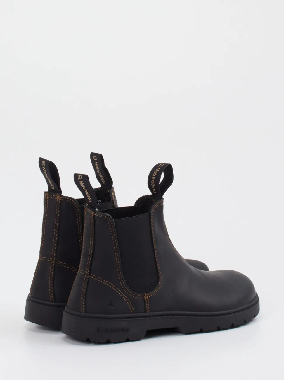 El Naturalista – Chelsea Boots aus Fettleder anthrazit