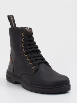 El Naturalista – Schnürboots aus Fettleder Schwarz