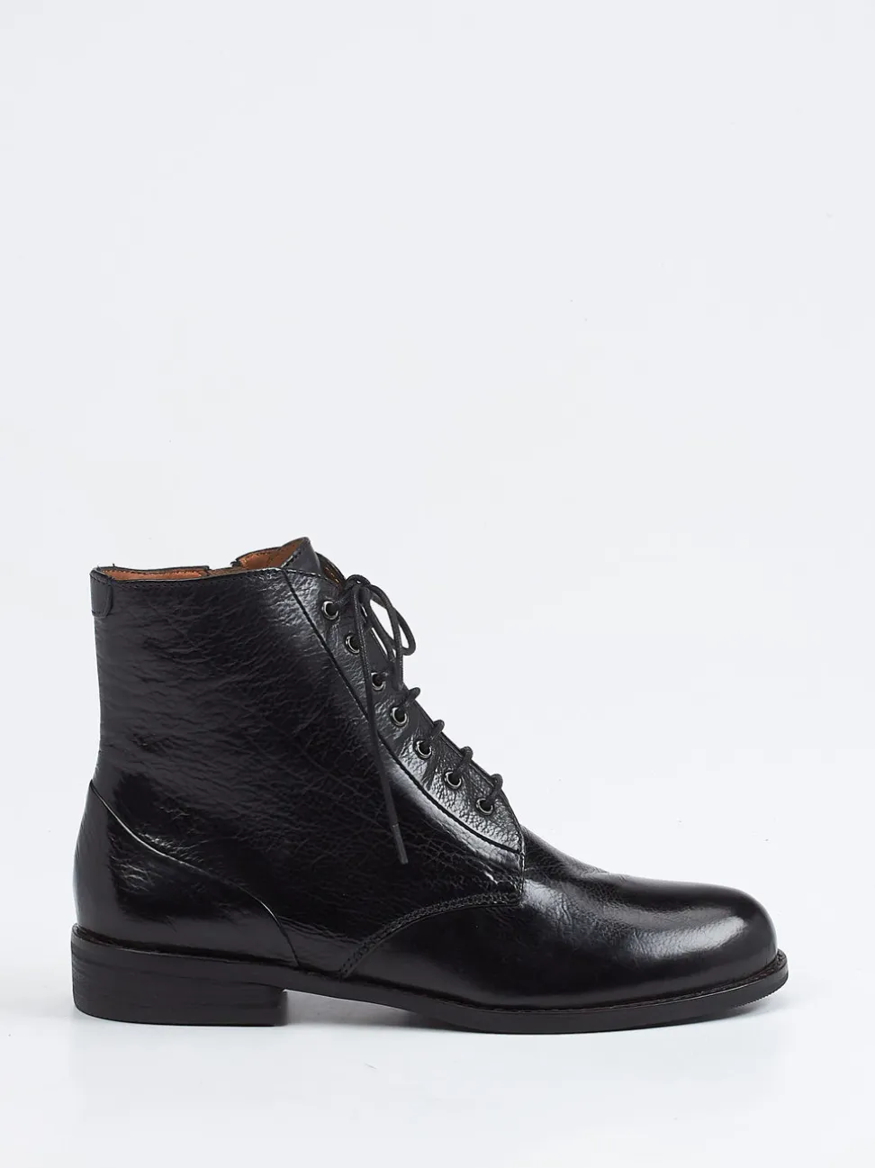 Everybody – Schnürstiefelette aus Kalbleder Schwarz