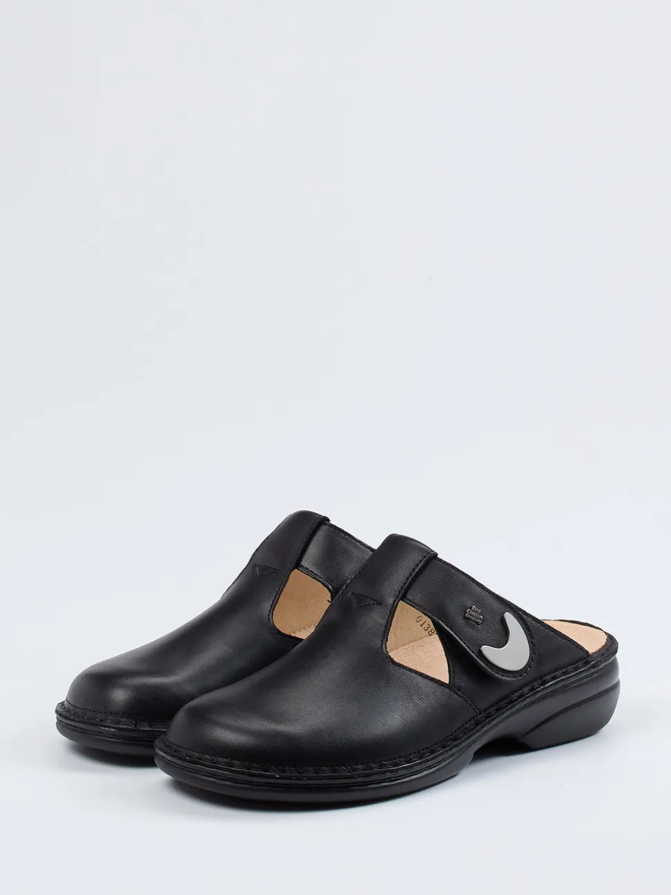 Finn Comfort – Komfort-Pantolette aus Kalbleder schwarz