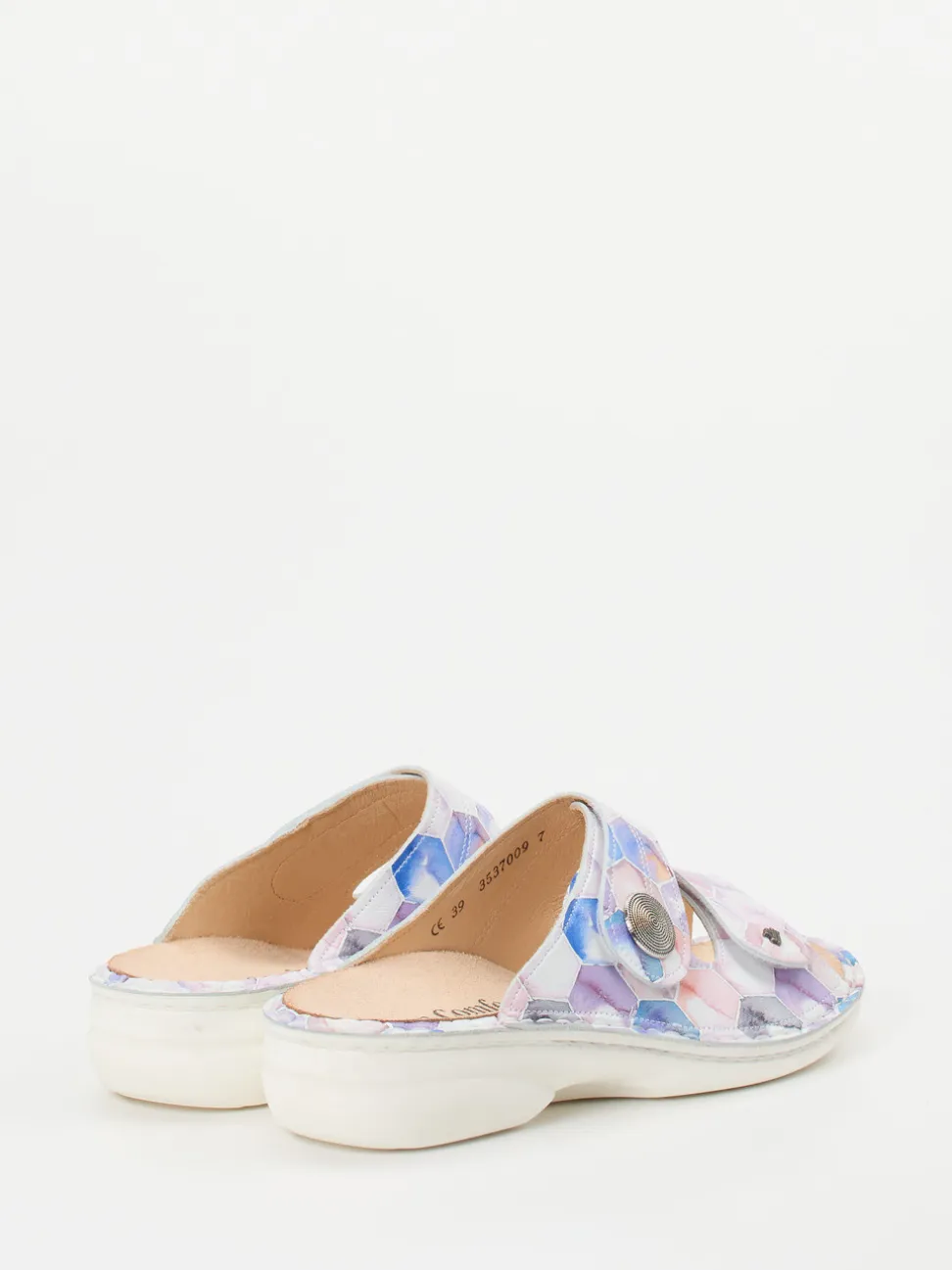 Finn Comfort – Pantolette aus Kalbleder in Pastelloptik