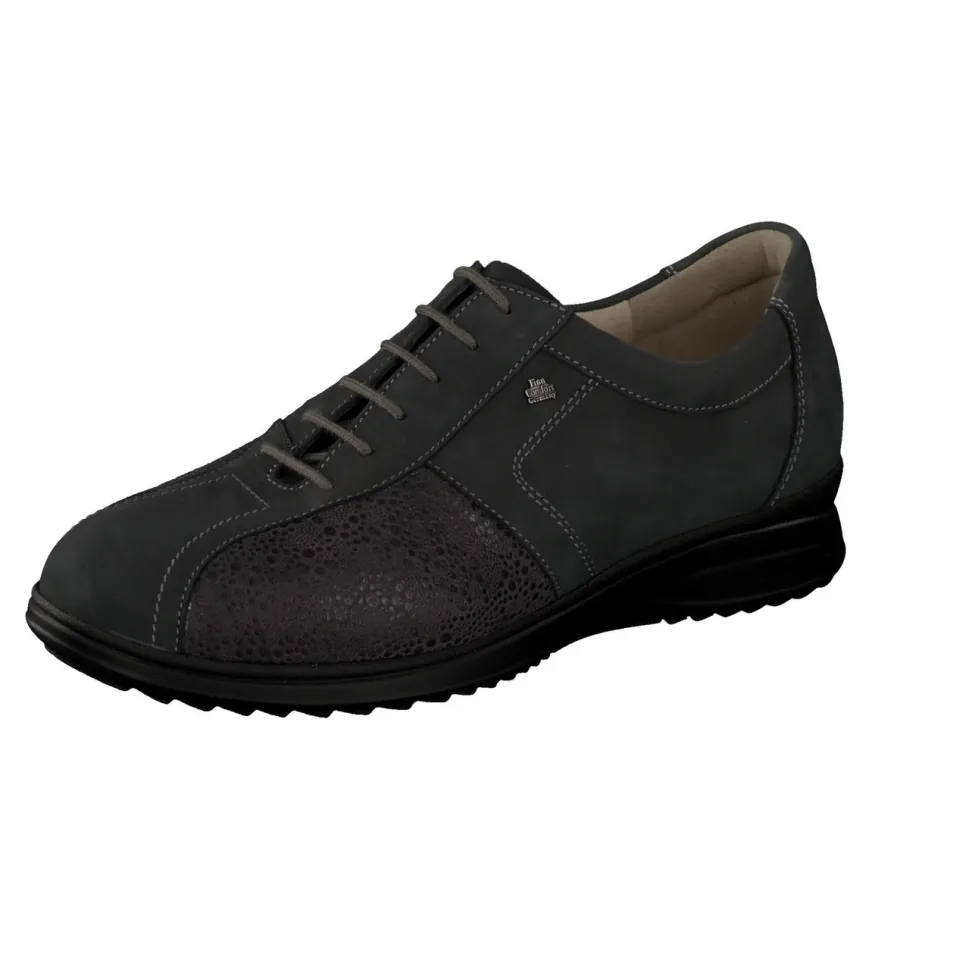 Finn Comfort – Schnürschuhe aus Nubukleder anthrazit
