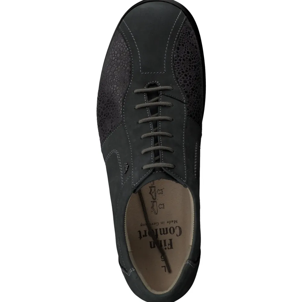Finn Comfort – Schnürschuhe aus Nubukleder anthrazit