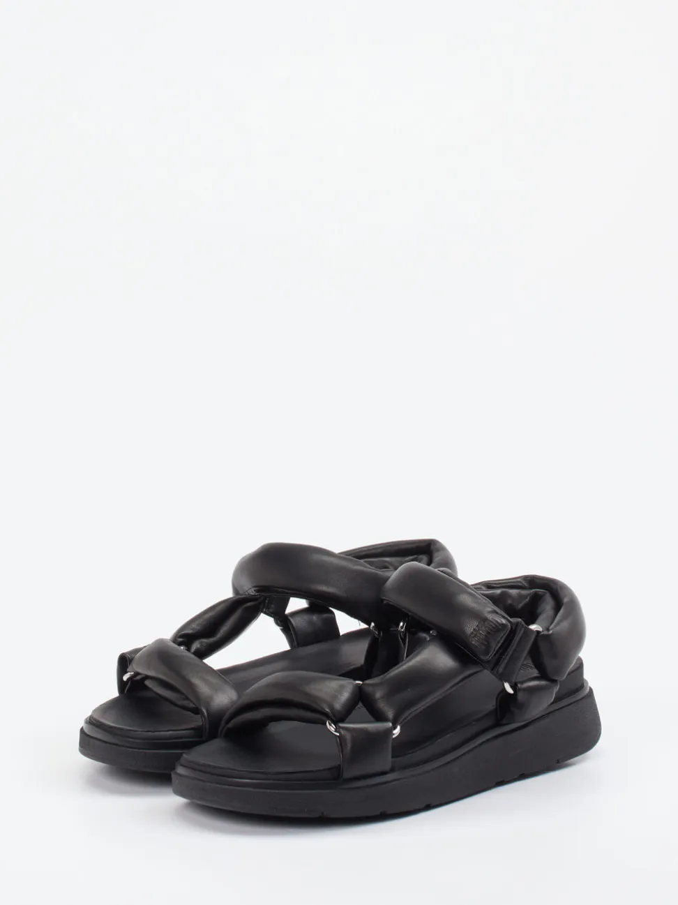 FitFlop – Chunky-Sandale aus Kalbleder schwarz