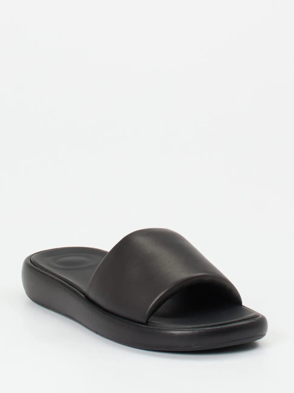 FitFlop – Pantolette aus Kalbleder schwarz