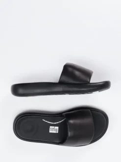 FitFlop – Pantolette aus Kalbleder schwarz