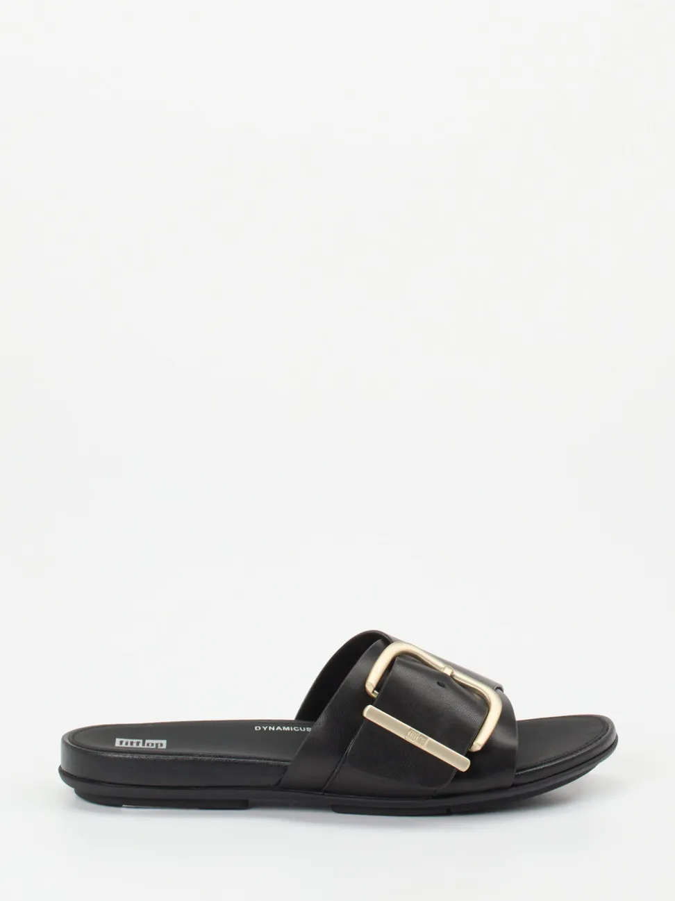 FitFlop – Pantolette aus Kalbleder Schwarz