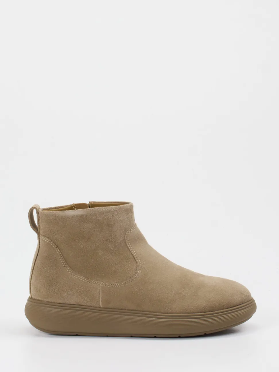 FitFlop – Stiefelette aus Veloursleder beige