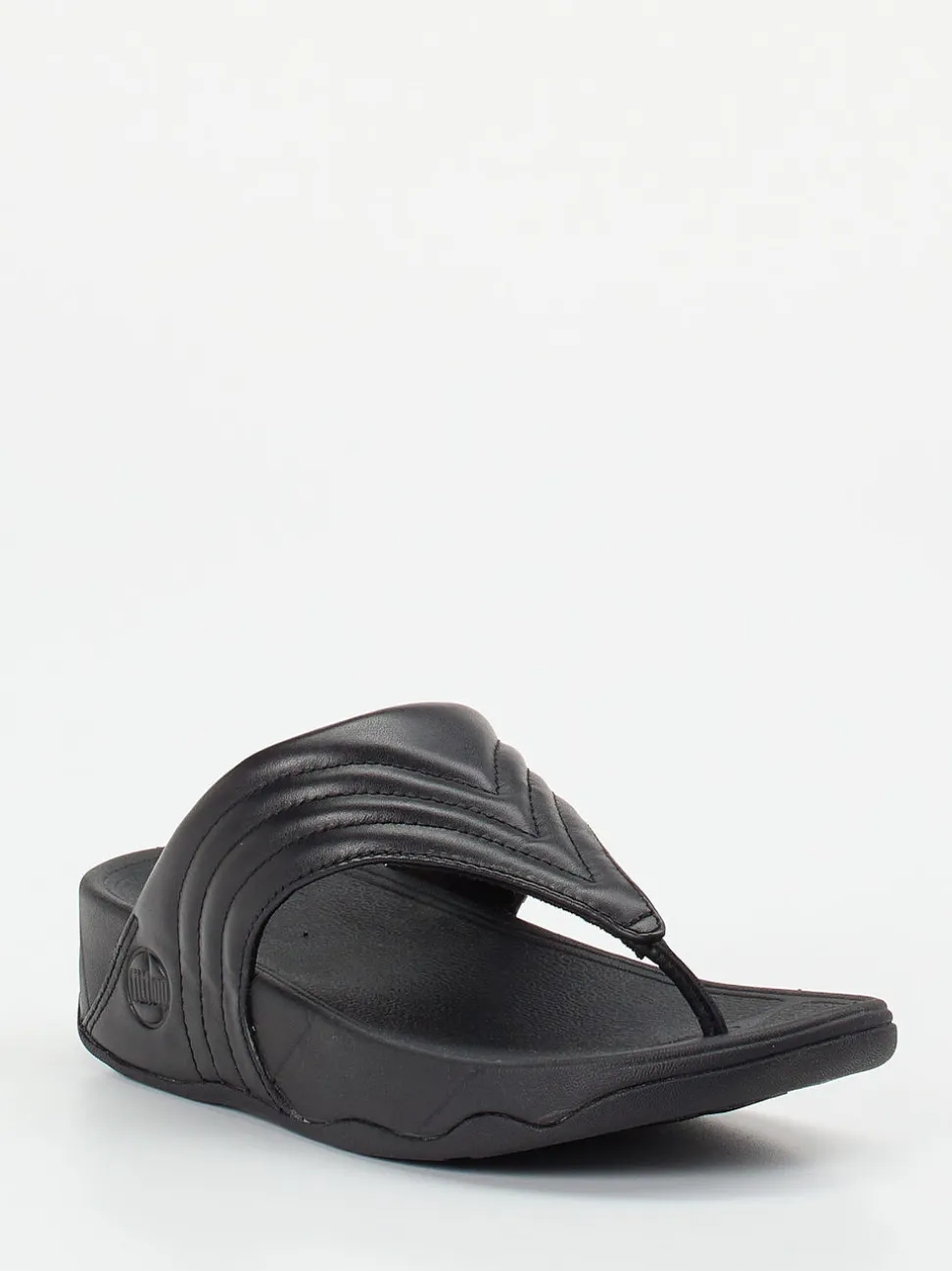 FitFlop – Zehentrenner aus Kalbleder schwarz