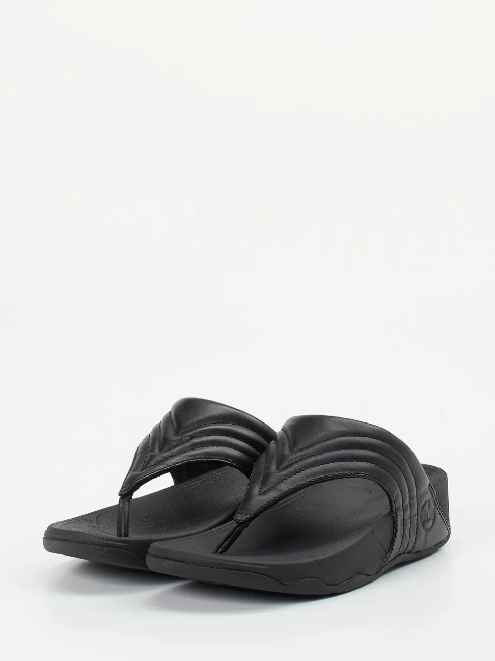FitFlop – Zehentrenner aus Kalbleder schwarz