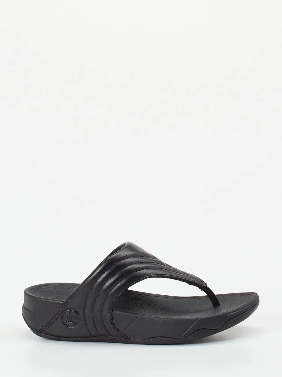 FitFlop – Zehentrenner aus Kalbleder schwarz