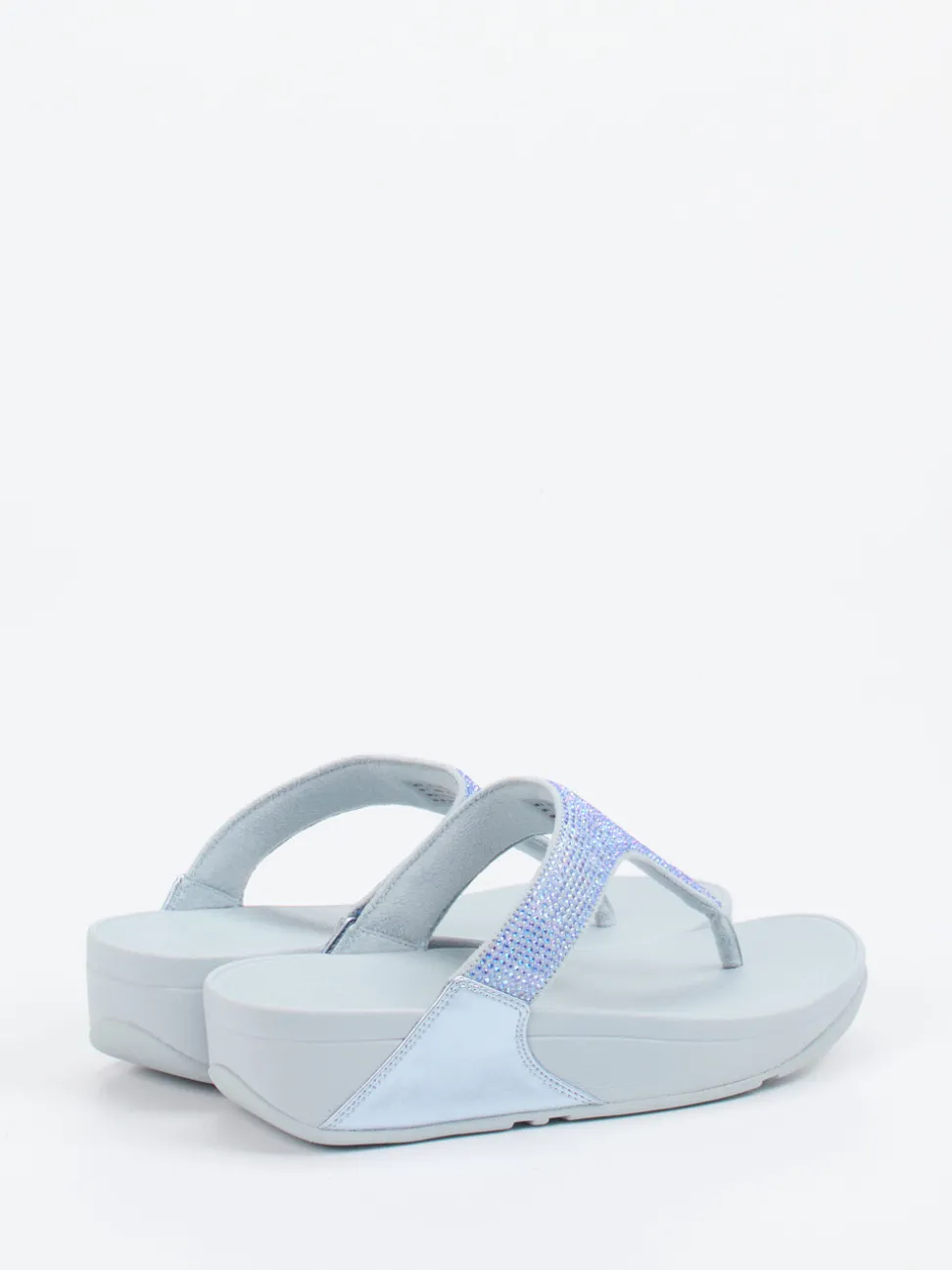 FitFlop – Zehentrenner aus Textil in Hellblau