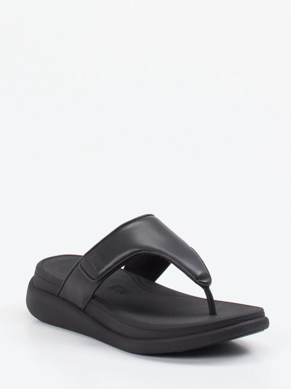 FitFlop – Zehentrenner aus Kalbleder schwarz