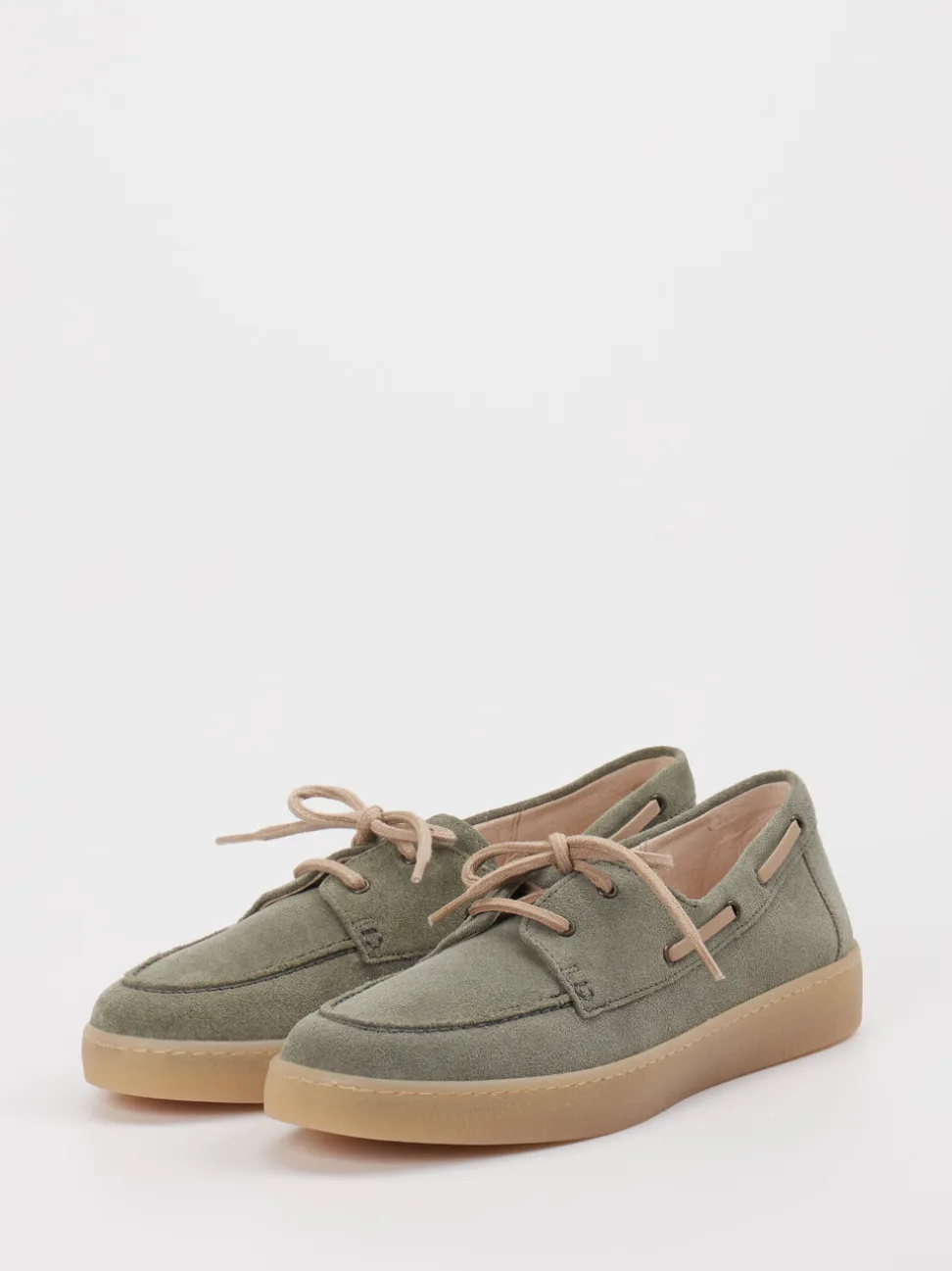 Gabor – Bootsschuh aus Veloursleder olivgrün