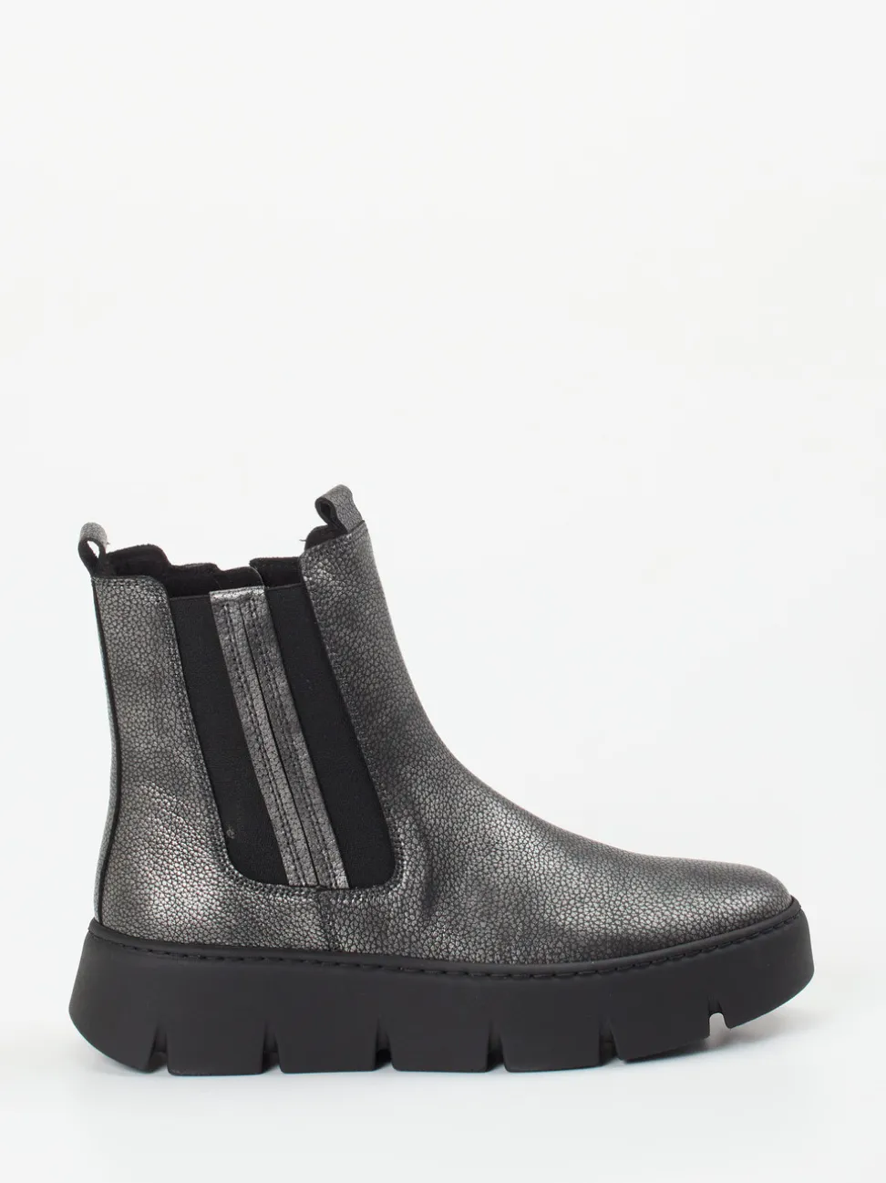 Gabor – Chelsea Boots aus Leder in Metallic-Optik