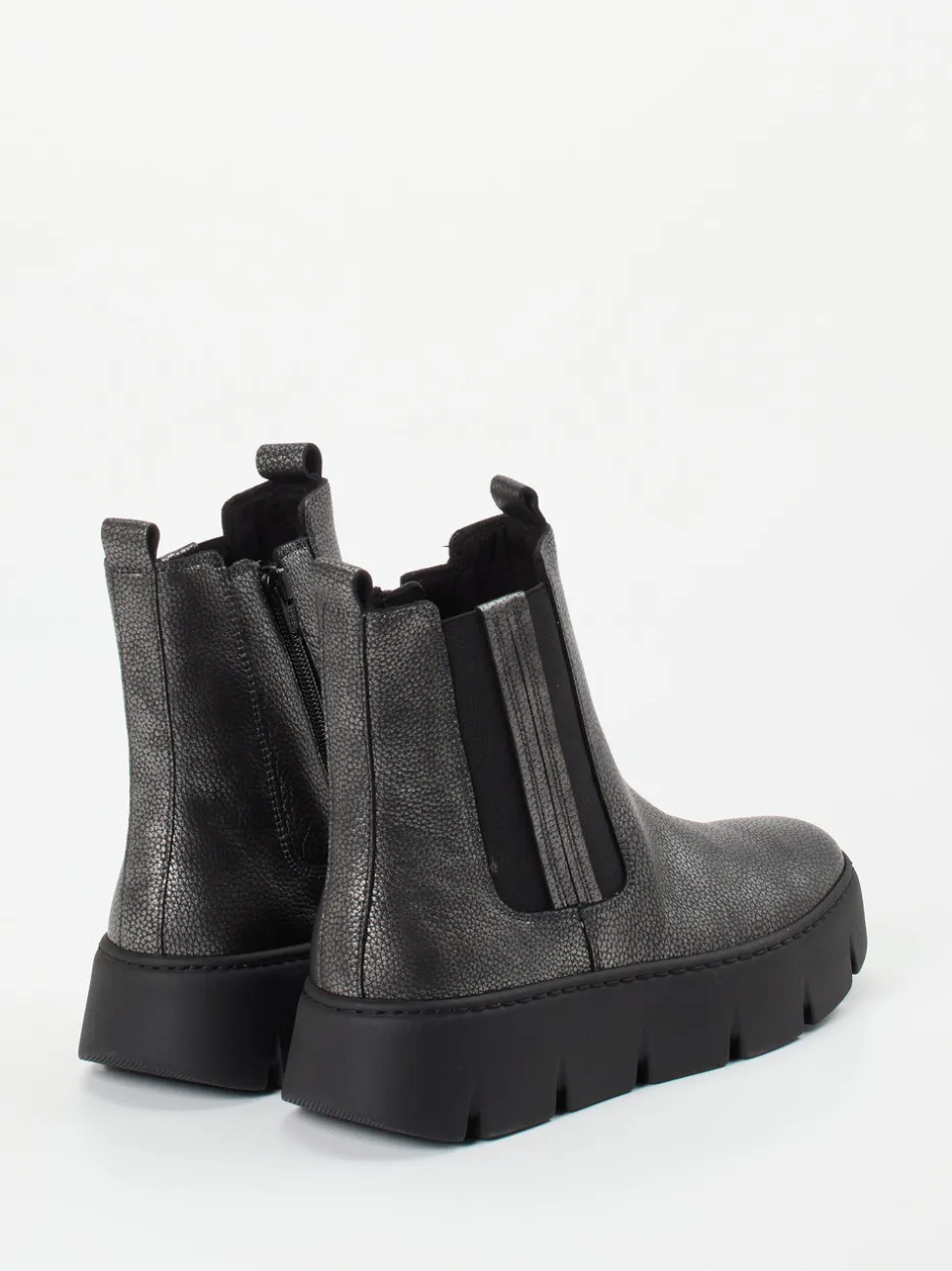 Gabor – Chelsea Boots aus Leder in Metallic-Optik