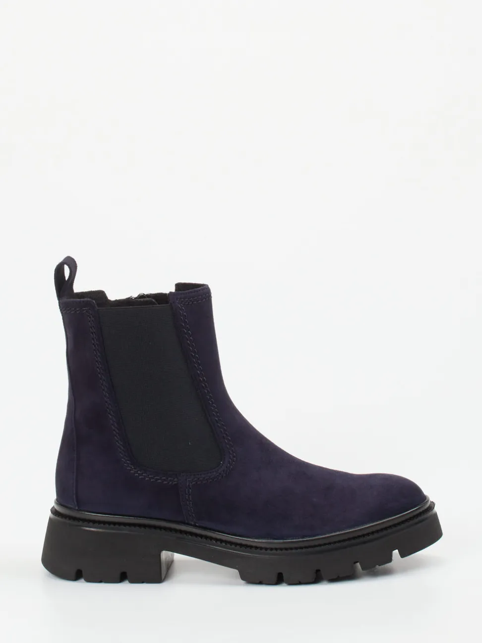 Gabor – Chelsea Boots aus Veloursleder Dunkelviolett