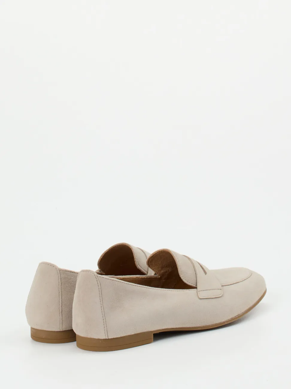 Gabor – Loafer aus Veloursleder in Beigegrau