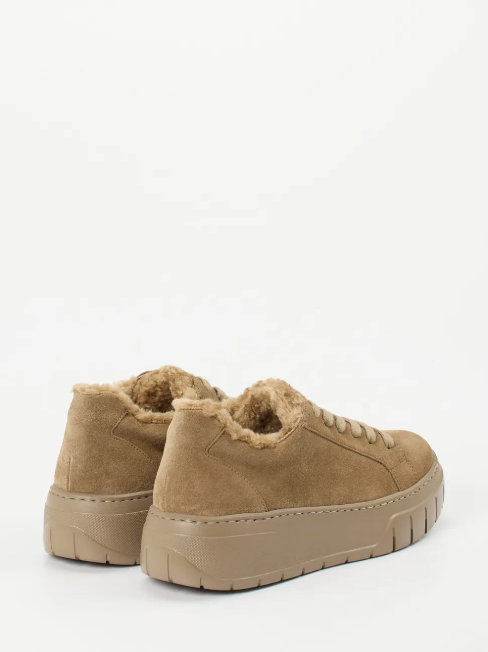 Gabor – Plateau-Sneaker aus Lammleder sandbeige